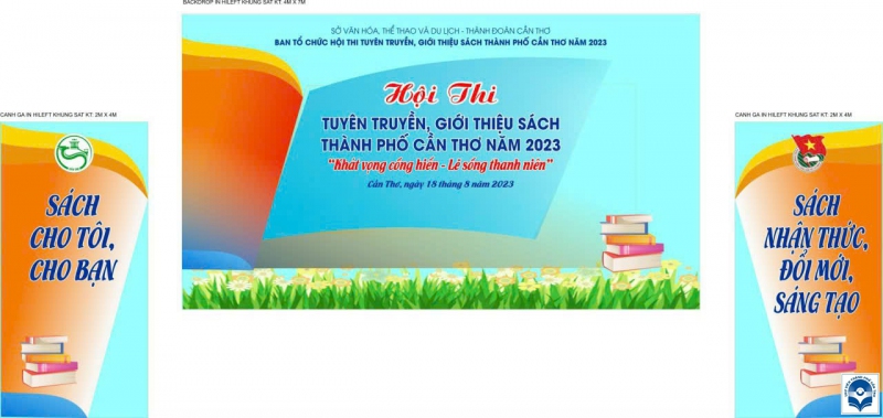 Background san khau Hoi thi TTGTS 2023