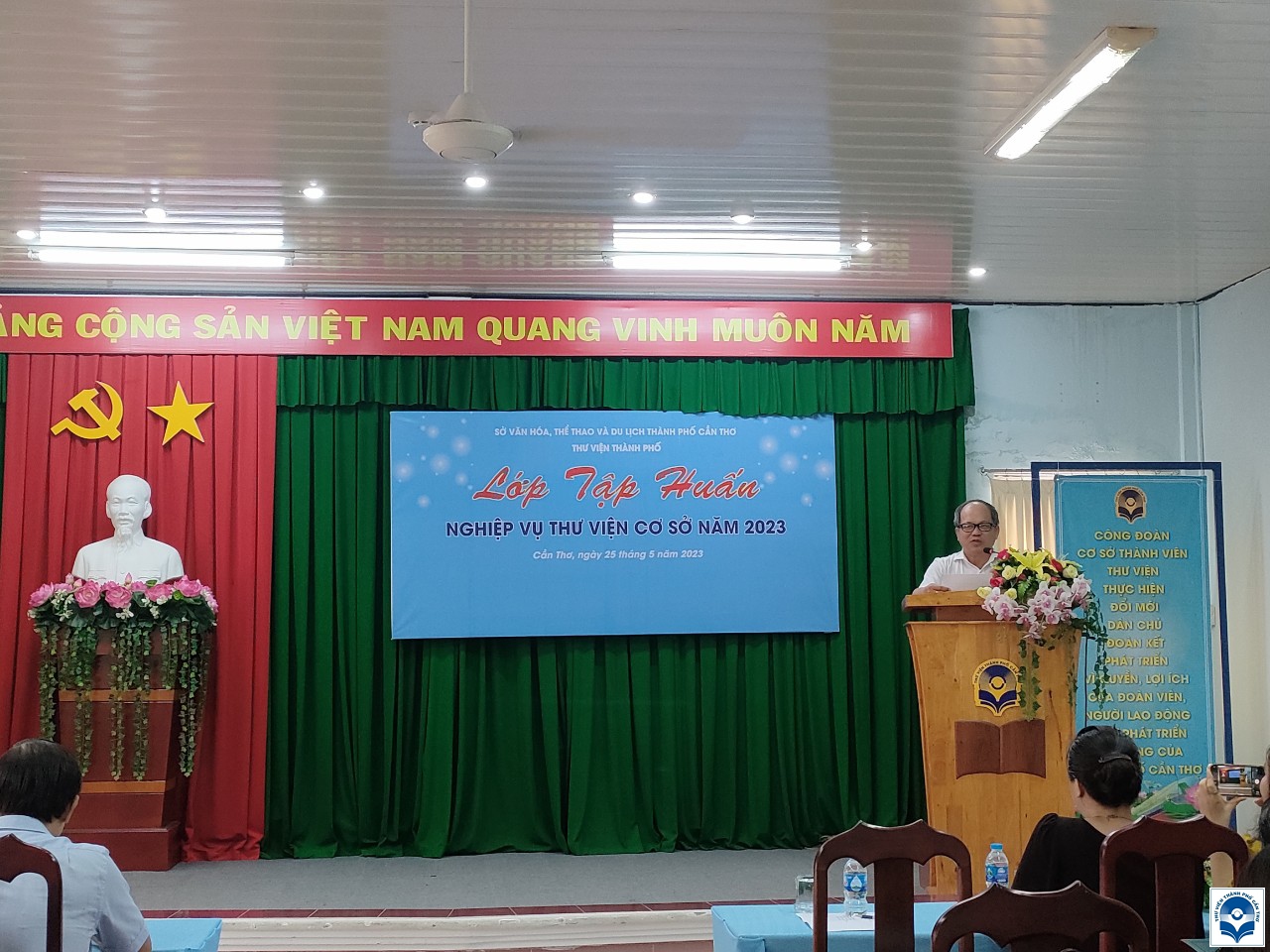 Đồng chí Lê Thanh Bình phát biểu khai mạc lớp tập huấn