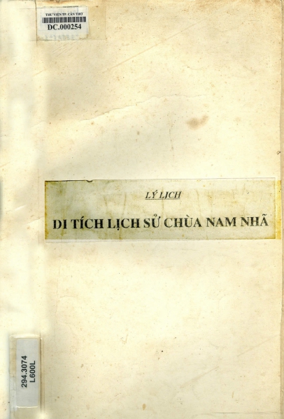 LY LICH DI TICH CHUA NAM NHA