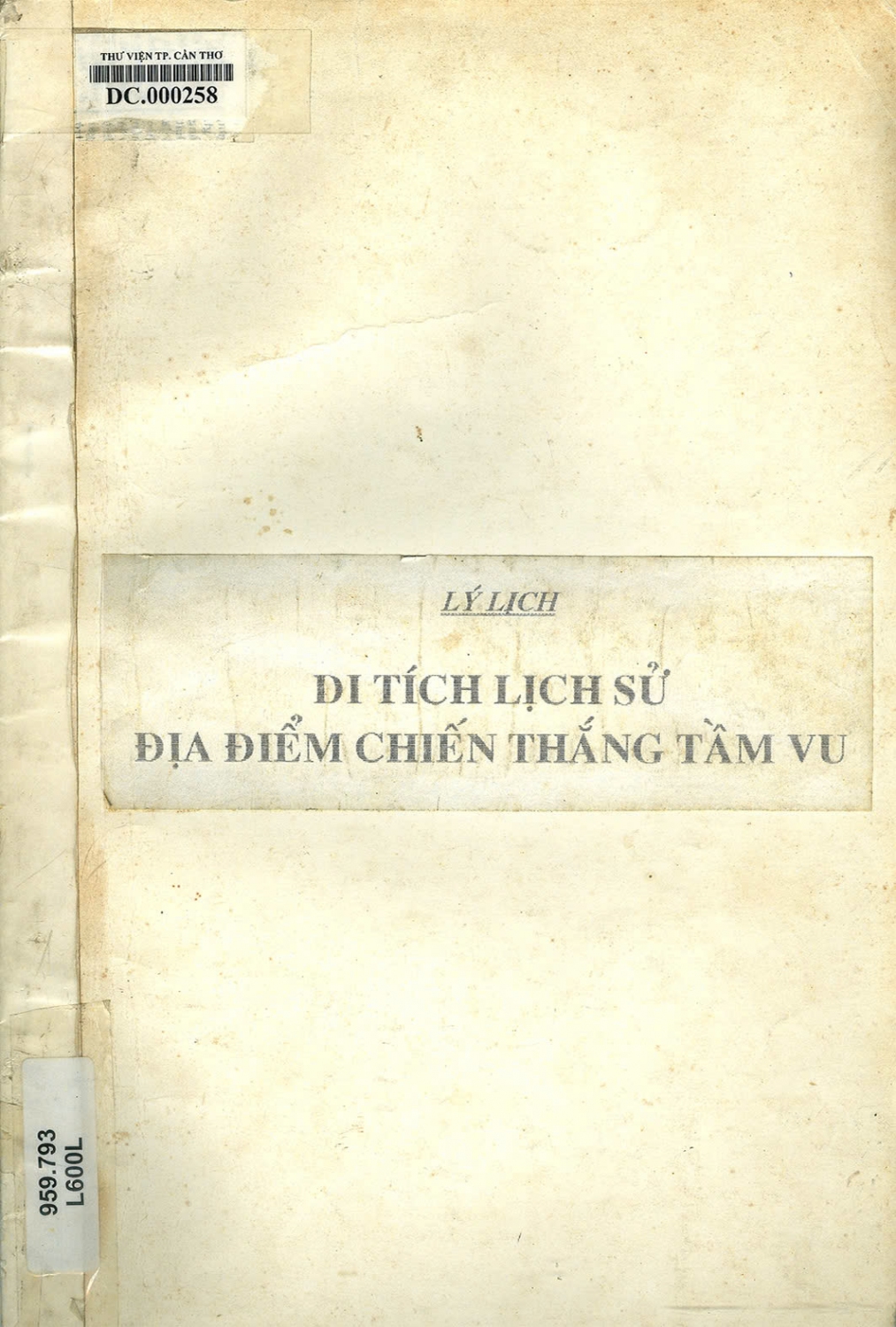 LY LICH DI TICH CHIEN THANG TAM VU